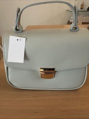 Bella Russo Elegant Light Gray Top-Handle Satchel
